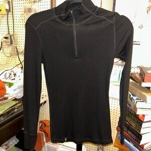 Ibex Midnight Black Long Sleeve Top XS NWT